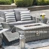 Fire Pit Table With Chair Rattan Wicker Sofa Set out Door Furniture Garden Set