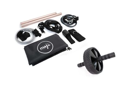 EXERCISE BAR & AB WHEEL BUNDLE