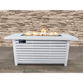 24" H Propane/Natural Gas Outdoor Steel Fire Pit Table with Lid