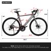 A28315-GRAY Mountain Bike , Suspension Fork, Steel Frame Disc-Brake for Men Women Mens Bicycle Adlut Bik