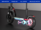 800W Electric balance scooter.  45 km/h speed portable folding load 120kg climb 20° range 50km LED lighting adult universal