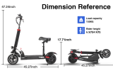 800W Electric balance scooter.  45 km/h speed portable folding load 120kg climb 20° range 50km LED lighting adult universal