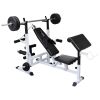 Weight Bench with Weight Rack, Barbell and Dumbbell Set 198.4 lb