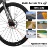 A28315-GRAY Mountain Bike , Suspension Fork, Steel Frame Disc-Brake for Men Women Mens Bicycle Adlut Bik