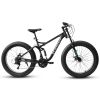 A26309 26 inch Mountain Bike,Full-Suspension 21 Speeds Drivetrain with Disc-Brake MTB Bicycle, 26*4" Fat tire Bike for Men or Women.