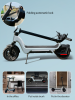 600W Electric balance scooter.  40 km/h speed LCD instrument, portable folding load 120kg climbing 18° range 50-70km LED lighting