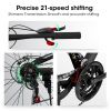 A26207 26 Inch Aluminum Frame Shock Fork Plus Shock Absorber 21-speed Unisex Mountain Bike