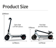 600W Electric balance scooter.  40 km/h speed LCD instrument, portable folding load 120kg climbing 18° range 50-70km LED lighting